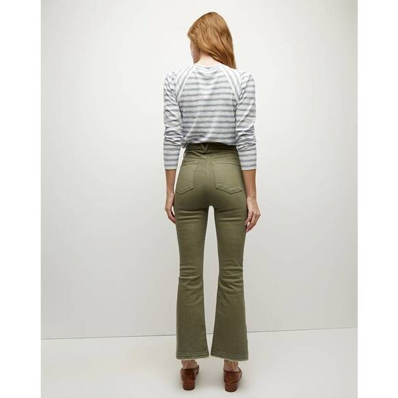 Veronica Beard  Carson Ankle Flare Jean in Army 27 - Picture 2 of 3